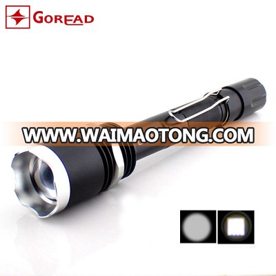 GOREAD Y46-1 10 Watt T6 Led Aluminum tool Flashlight with rechargeable Battery